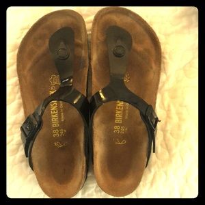 Barely worn Black patent leather Birkenstock